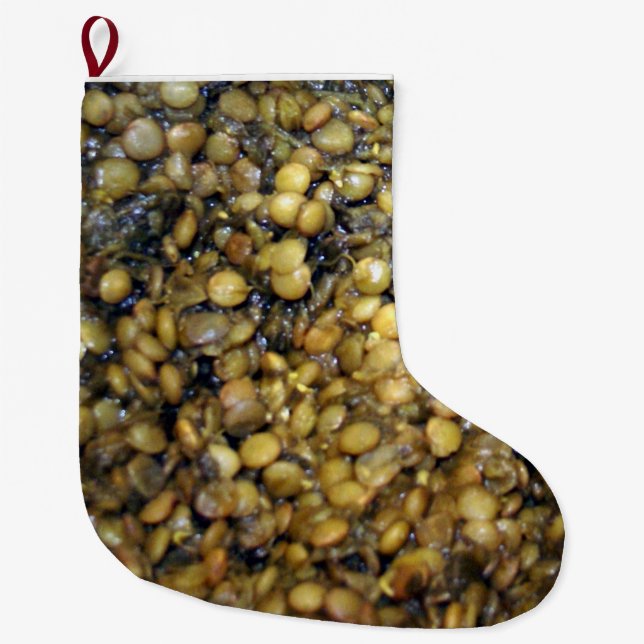 Grande Chaussette De Noël Pukey Boots! Xmas Stockings in Lentils! (Devant)