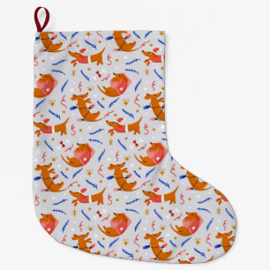 Grande Chaussette De Noël Pups de Noël