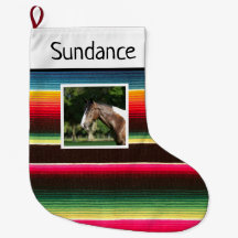 Rainbow Serape Cheval personnalisé 1 photo