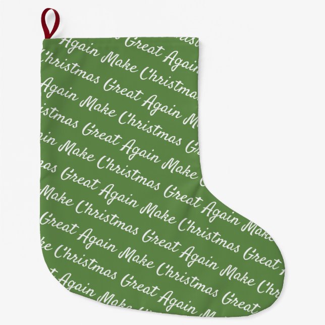 Grande Chaussette De Noël Rendre Noël super vert (Devant)
