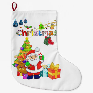 Grande Chaussette De Noël Réservation de Noël, Père Noël