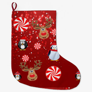 Grande Chaussette De Noël Réservoir de Noël, Pingouin
