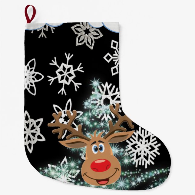 Grande Chaussette De Noël Réservoir de Noël, Rennes (Devant)
