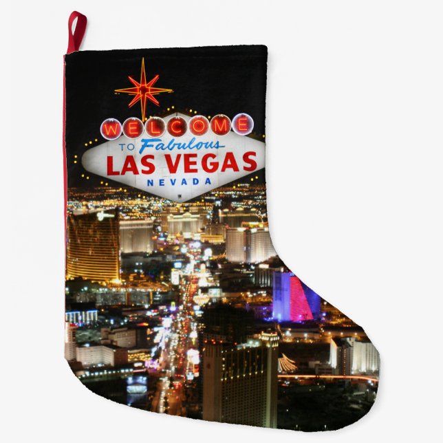 Grande Chaussette De Noël Restauration de Noël à Las Vegas (Devant)