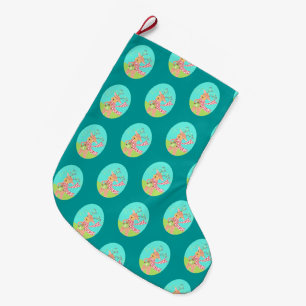 Grande Chaussette De Noël Rindeer motif de Noël