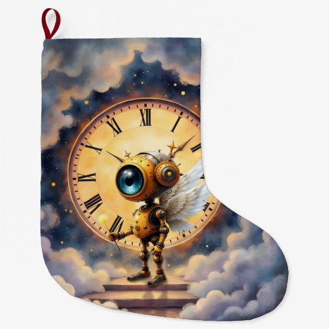 Grande Chaussette De Noël Robby the Winged Timekeeper – Wings of Time Series (Devant)
