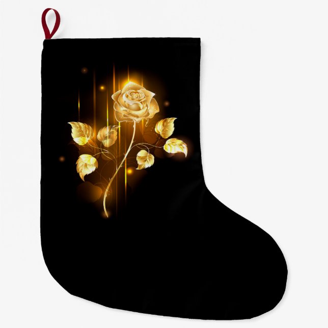 Grande Chaussette De Noël Rose d'or ( rose d'or ) (Devant)