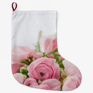 Grande Chaussette De Noël Roses Mariages roses