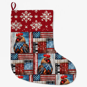 Grande Chaussette De Noël Roster Pays USA Noël
