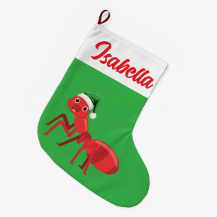 Grande Chaussette De Noël Rouge Joyeux Noël Vert fourmi Noël Noël Noël Noël