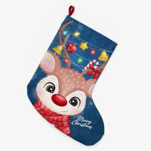 Grande Chaussette De Noël Rudolph