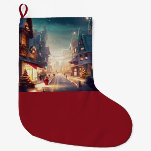 Grande Chaussette De Noël Rue Christmas City 2