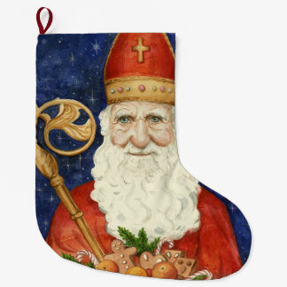 Grande Chaussette De Noël Saint Nicolas