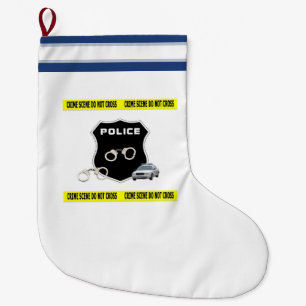 Grande Chaussette De Noël Scène du crime de police