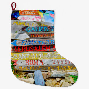 Grande Chaussette De Noël Signe de distance