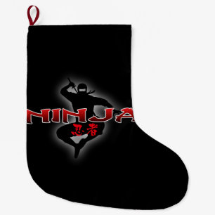 Grande Chaussette De Noël Silhouette de Ninja
