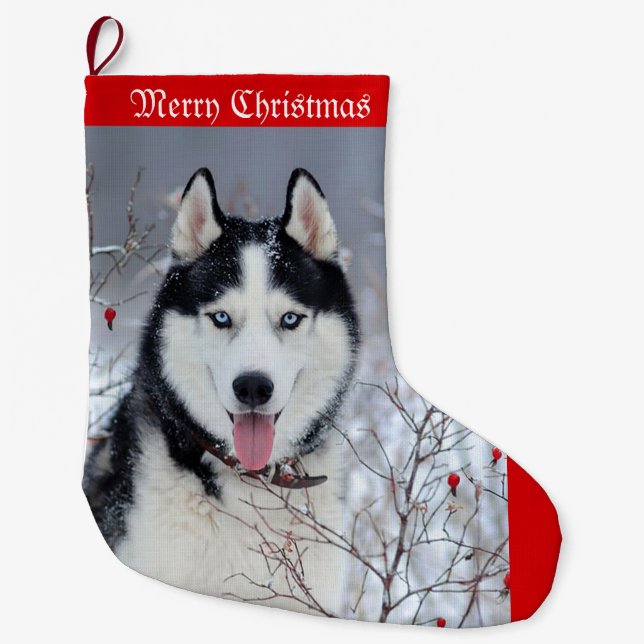 Grande Chaussette De Noël Snow Husky (Devant)