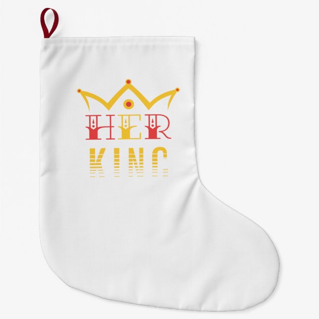 Grande Chaussette De Noël Son Roi (Devant)
