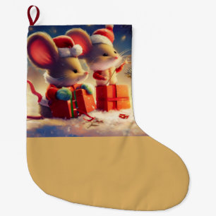 Grande Chaussette De Noël Souris de Noël 3