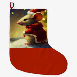 Grande Chaussette De Noël Souris de Noël 4