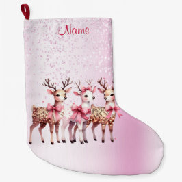 Grande Chaussette De Noël Stationnement de Noël des cerfs