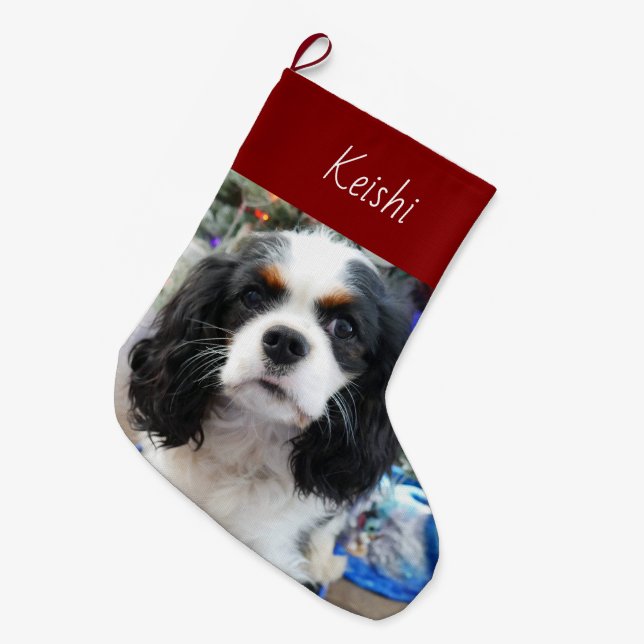 Grande Chaussette De Noël Stationnement de Noël Tri Cavalier (Devant (Accrochage))