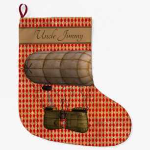 Grande Chaussette De Noël Steampunk Dirigible