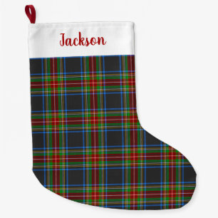 Grande Chaussette De Noël Stewart Stuart Black Clan Tartan