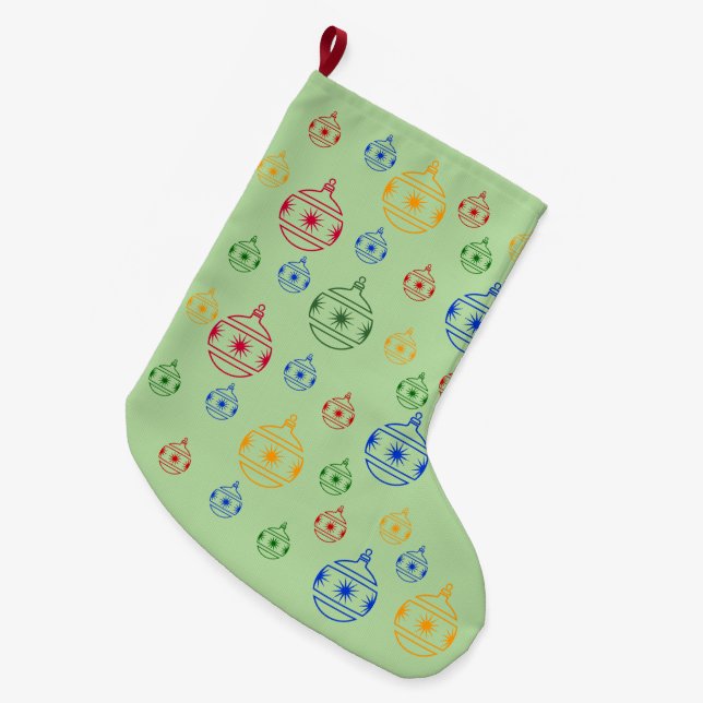 Grande Chaussette De Noël Stockage de Noël - Arbre Arrondi (Devant (Accrochage))