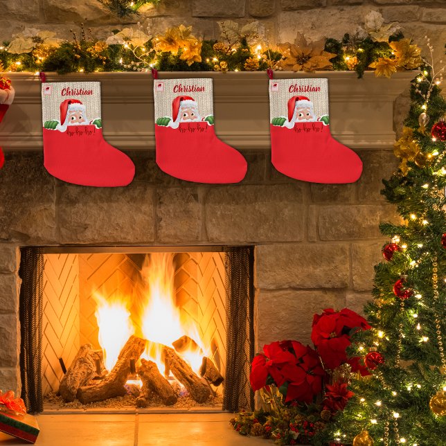 Grande Chaussette De Noël Stockage de Noël Père Noël personnalisé avec perso (Créateur téléchargé)