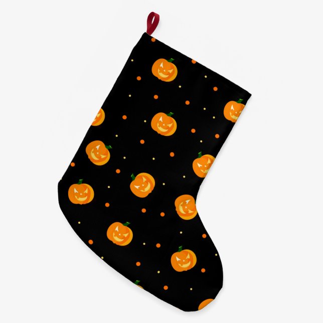 Grande Chaussette De Noël Stockage des pluies citrouilles (Devant (Accrochage))