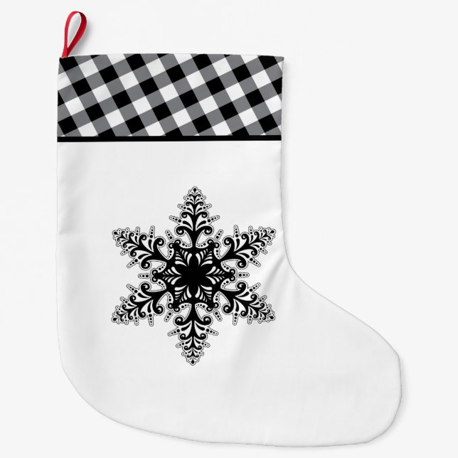 Grande Chaussette De Noël Stockage des vacances (Devant)