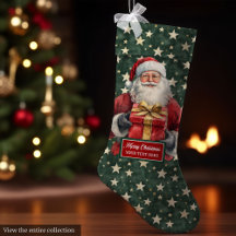 Stockage Père Noël classique avec nom personnalisé