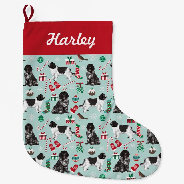 Grande Chaussette De Noël Stocks de Noël à Terre-Neuve (Devant)
