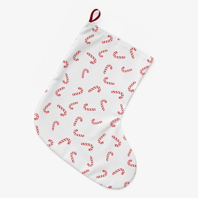 Grande Chaussette De Noël Sucre de canne Noël (Devant (Accrochage))