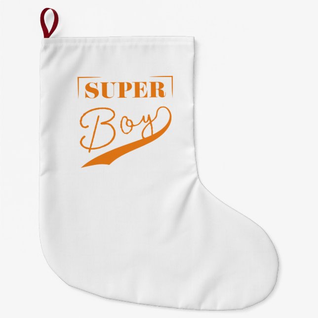 Grande Chaussette De Noël Super Boy (Devant)