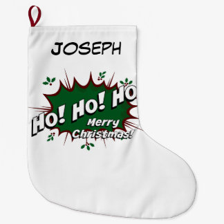 Grande Chaussette De Noël Super héros Ho ! Ho ! Ho !