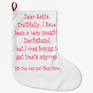 Grande Chaussette De Noël Teckel vilain