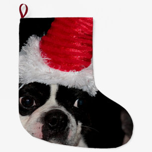 Grande Chaussette De Noël Terrier de Boston
