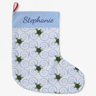 Grande Chaussette De Noël Tortue De Mer
