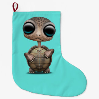 Grande Chaussette De Noël Tortue mignonne de bébé