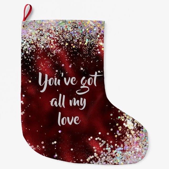 Grande Chaussette De Noël Tout mon amour Révocation (Devant)