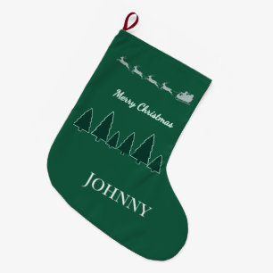 Grande Chaussette De Noël Traîneau de Noël Éternel Stocking Glow