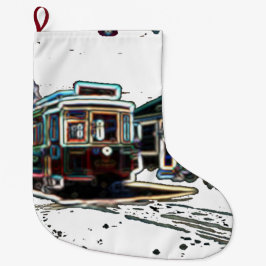 Grande Chaussette De Noël TRC Neon trcar à stn Grand magasin de Noël