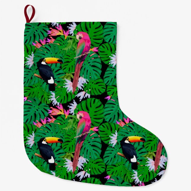 Grande Chaussette De Noël Tropical (Devant)