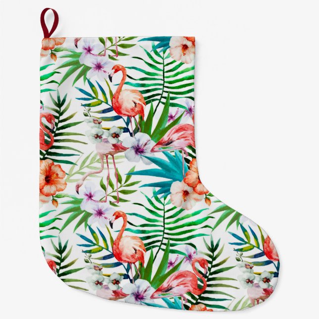Grande Chaussette De Noël Tropical (Devant)