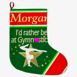 GRANDE CHAUSSETTE DE NOËL VACANCES DE STOCKAGE PERSONNALISÉ DE GYMNASTIQUES