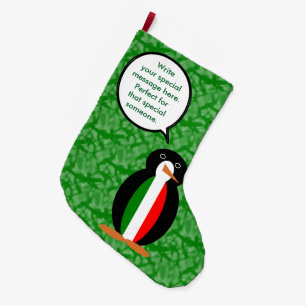 Grande Chaussette De Noël Vacances italiennes M. Pengiun