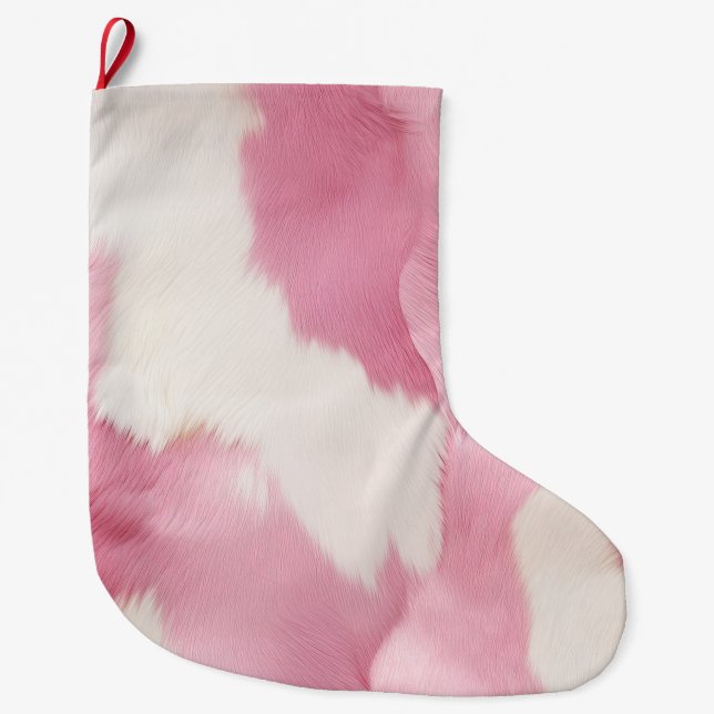 Grande Chaussette De Noël Vachette blanche blanche blanche blanche blanche b (Devant)
