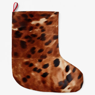 Grande Chaussette De Noël Vachette blanche blanche blanche blanche Brown